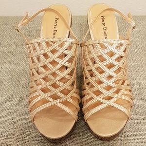 Pierre Dumas platform wedge sandals